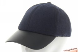 Baseball cap Hawkins with leather-look peak blue 54-60 [new]